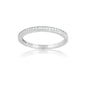 Sterling Silver Micro Pave Thin Eternity Band Ring