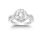 Sterling Silver Large CZ Engagement Ring