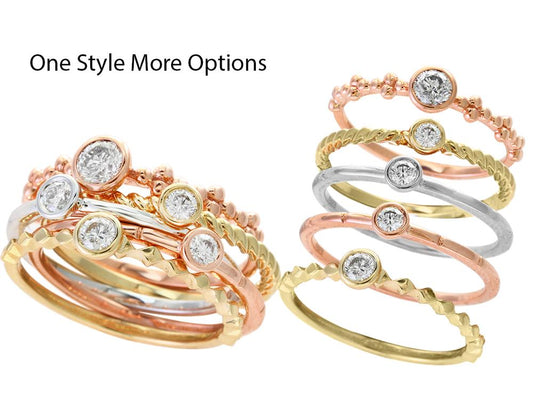 EFFY 14K-W/Y/R DIAMOND RING