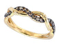 EFFY 14K YELLOW GOLD ESPRESSO DIAMOND RING