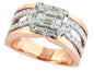 EFFY 18K WHITE/PINK DIAMOND RING