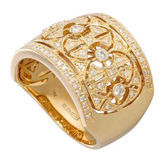 EFFY 14K YELLOW GOLD DIAMOND RING