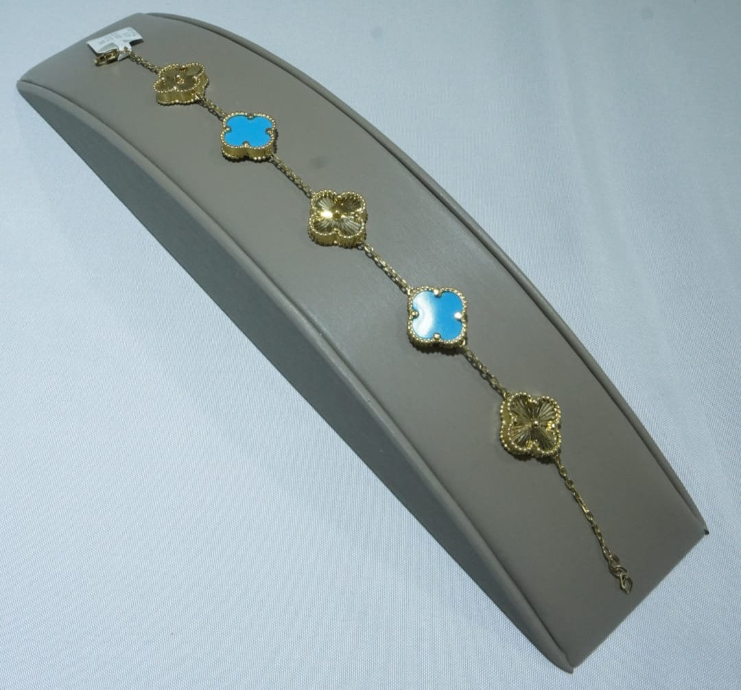 10k Gold - Blue Agate