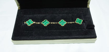 18k Yellow Gold Pre Owned - Malachite Bracelet