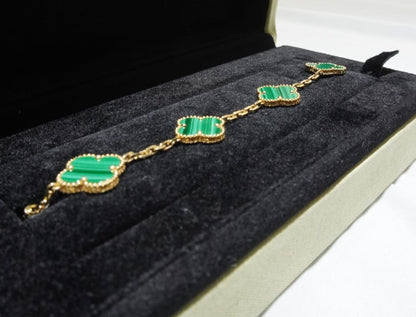 18k Yellow Gold Pre Owned - Malachite Bracelet