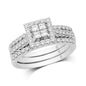 10K White Gold 1 Ct.Tw. Diamond Bridal Invisible Ring