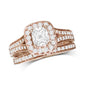 Lovecuts 14K Rose Gold 1 Ct.Tw.Diamond Bridal Ring