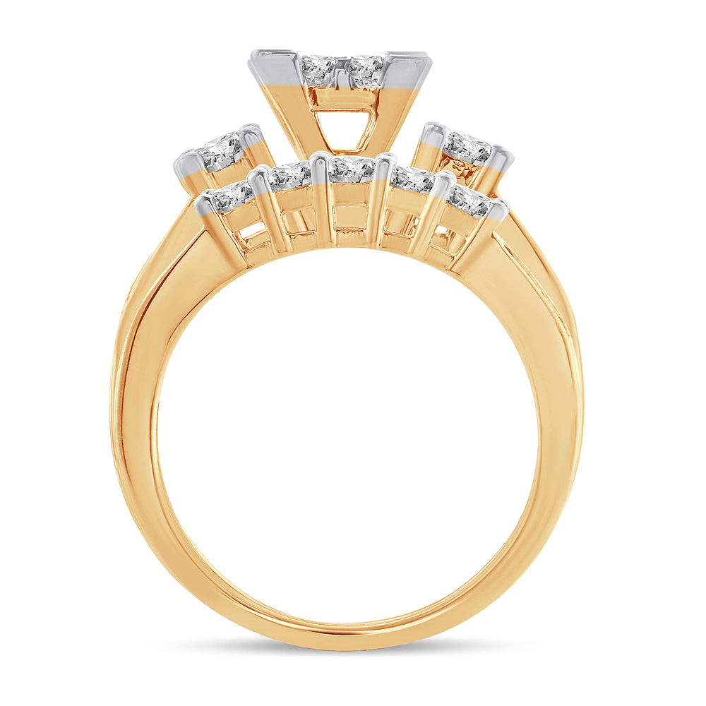 14K  2.00 CT  PRINCESS CUT Diamond  BRIDAL  RING