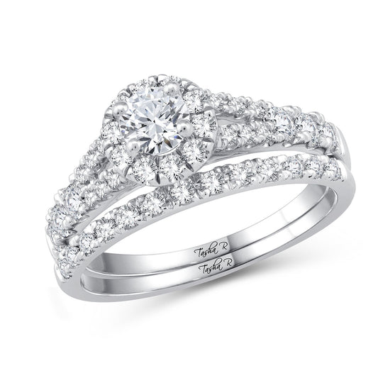 PLATINUM  1.00CT Diamond BRIDAL RING