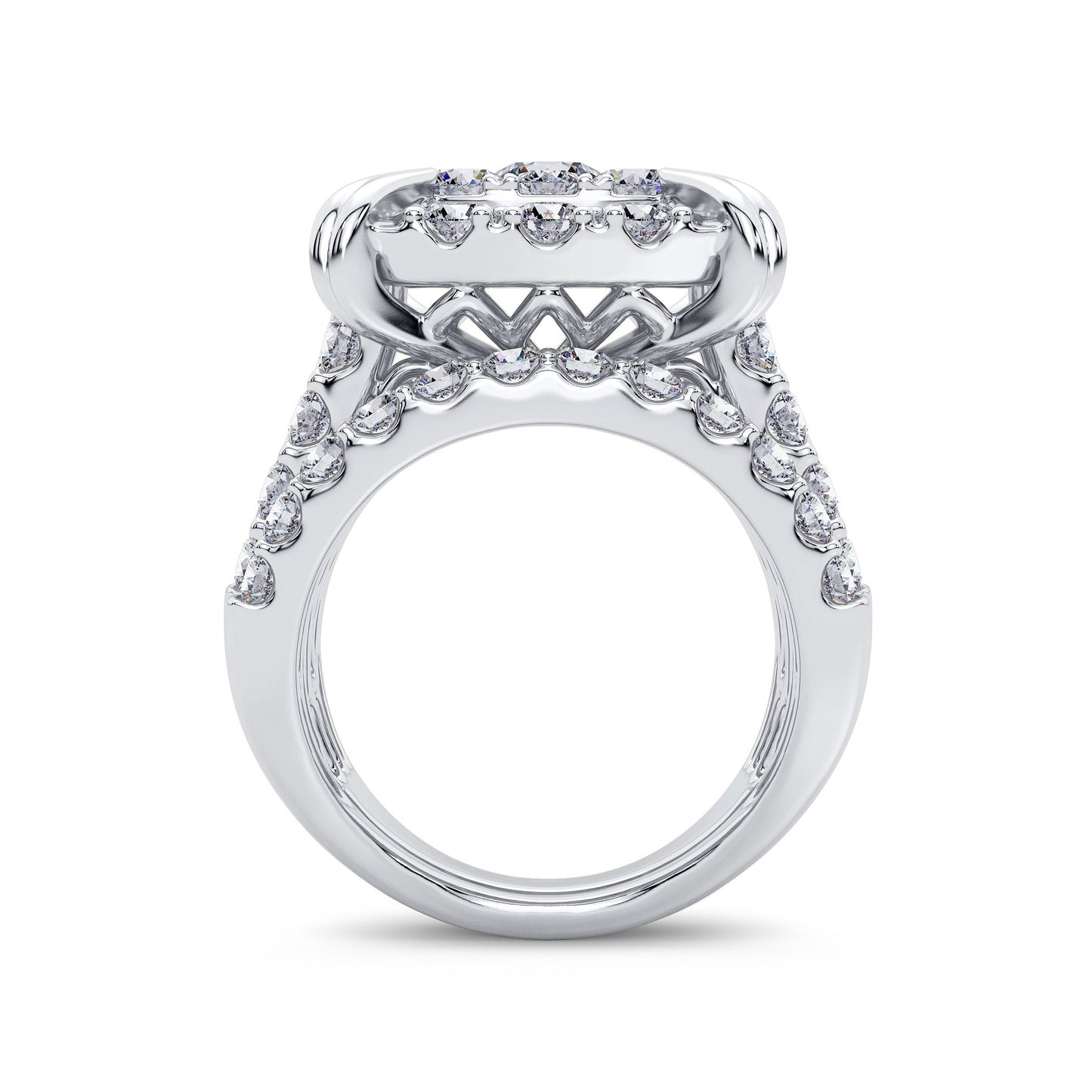 14K 5.25CT Diamond Bridal Ring