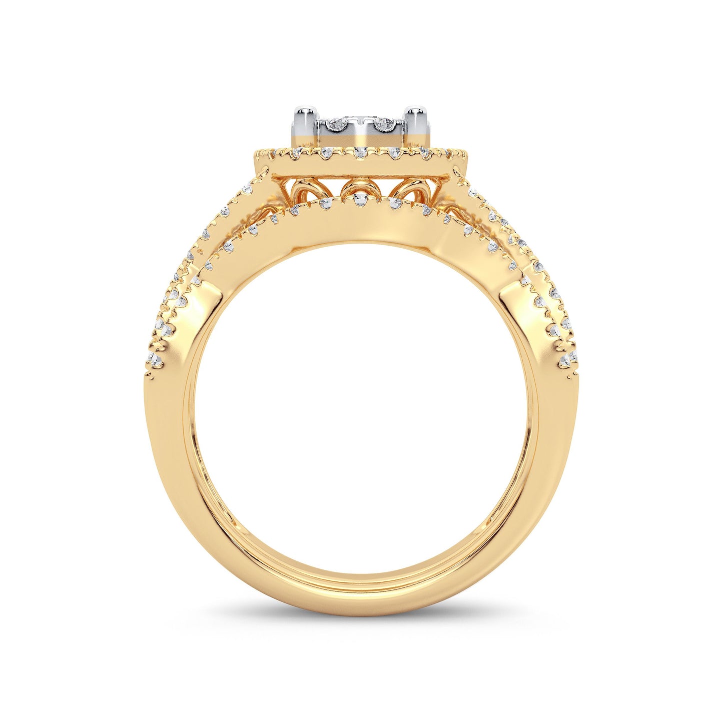 14K 1.00ct Diamond Bridal Ring