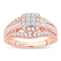 14K  1.00CT Princess Cut Diamond Bridal Ring