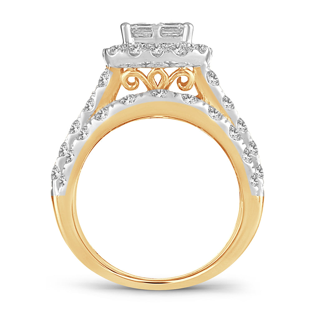 14K 4.00CT Diamond bridal ring