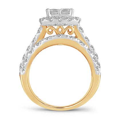 14K 4.00CT Diamond bridal ring