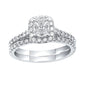 Lovecuts 14K White Gold 1 Ct.Tw. Diamond Bridal Ring