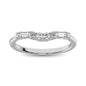 14K White Gold 1/4 Ct.Tw.Diamond Band