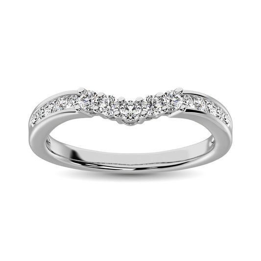14K White Gold 1/3 Ct.Tw.Diamond Band