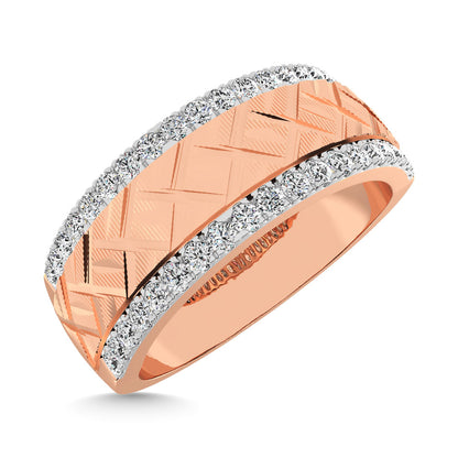 14K White Gold 1/2 Ct.Tw.Diamond Machine Mens Band