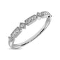 14K White Gold 1/20 Ct.Tw.Diamond Stackable Band