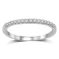 14K White Gold Diamond 1/8 Ct.Tw. Men's Machine Band