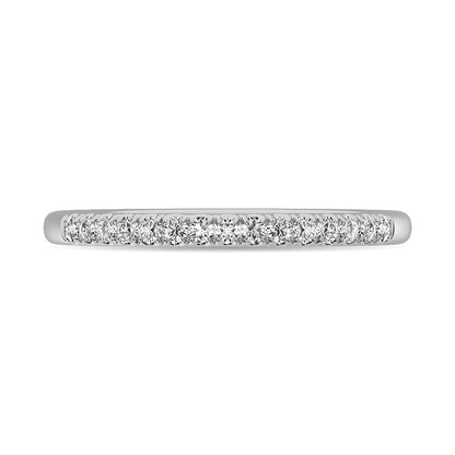 14K White Gold Diamond 1/8 Ct.Tw. Men's Machine Band