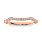 14K Rose Gold 1/20 Ctw Diamond Wedding Band