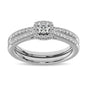 10K White Gold 2/5 Ctw Diamond Bridal Ring