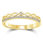 14K Yellow Gold 1/10 Ct.Tw.Diamond Stackable Band