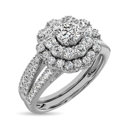 Diamond 1 Ct.Tw. Bridal Ring in 10K White Gold