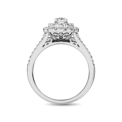 Diamond 1 Ct.Tw. Bridal Ring in 10K White Gold