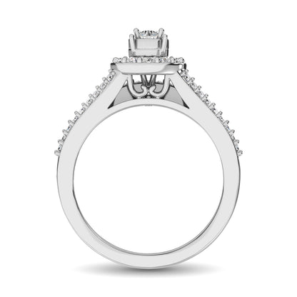 10K White Gold 3/4 Ctw Diamond Bridal Ring