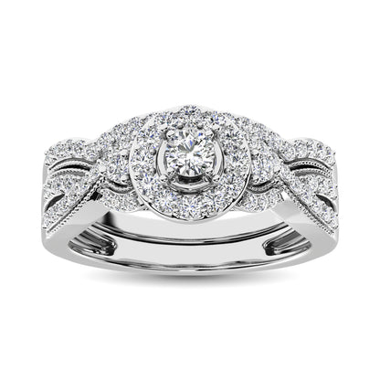 10K White Gold 3/4 Ctw Diamond Bridal Ring
