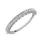 14K White Gold Diamond 1/4 Ct.Tw. 9 Stone Anniversary Band