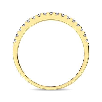 14K Yellow Gold Diamond 1/6 Ct.Tw. 9 Stone Anniversary Band