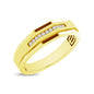 Mens 1/10 ctw Diamond Band in 10K Yellow Gold