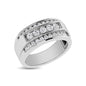 10K White Gold 1/2 Ctw Round Cut Diamond Mens Wedding Band