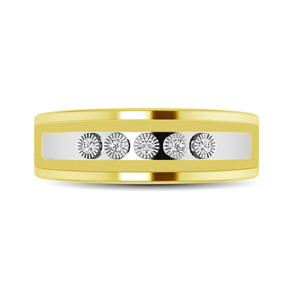Diamond 1/6 Ctw 5 Stone Mens Band