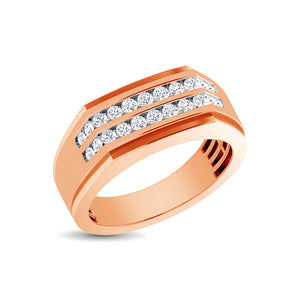 10K Rose Gold 1/2 Ct.Tw. Diamond Men's Ring