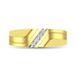 10K Yellow Gold 1/10 Ct.Tw. Diamond Mens Band