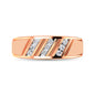 10K Rose Gold 1/4 Ct.Tw. Diamond Mens Band