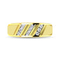 10K Yellow Gold 1/4 Ct.Tw. Diamond Mens Band