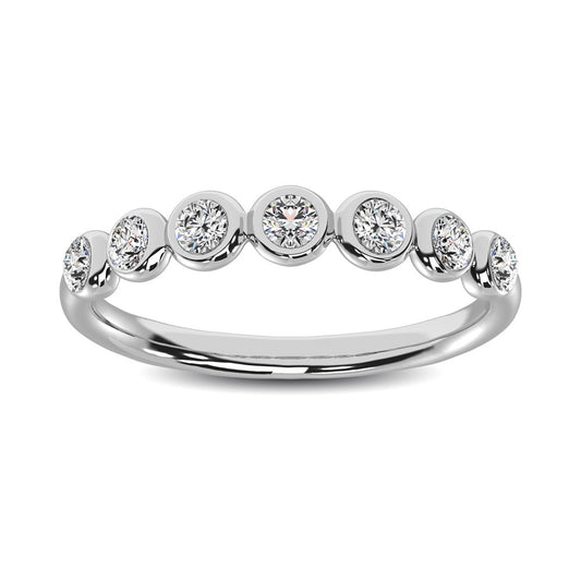 14 White Gold Diamond 1/6 ctw Bubble stackable Band