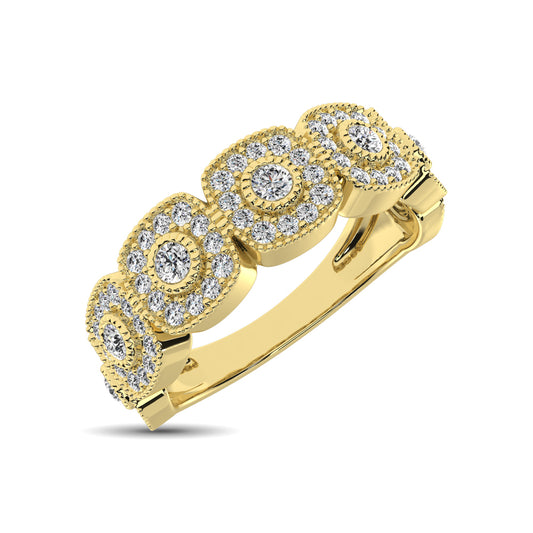 14K Yellow Gold 5/8 Ct.Tw. Diamond Stackable Band