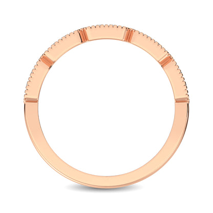 14K Rose Gold 1/5 Ctw Diamond Band