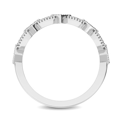 14K White Gold 1/6 Ctw Diamond Stackable Band
