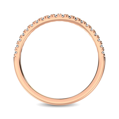 14K Rose Gold 1/6 ctw Contour Band Ring