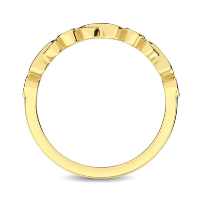 14K Yellow Gold 1/10 Ctw Diamond Band