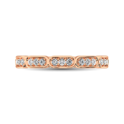 14K Rose Gold 1/5 Ct.Tw. Diamond Stackable Band