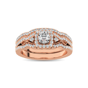 10K Rose Gold 1/2 Ct.Tw. Diamond Bridal Ring