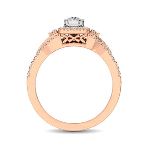 10K Rose Gold 1/2 Ct.Tw. Diamond Bridal Ring